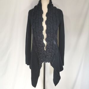 Hekla & Co Made in Italy Wool Blend Open Honeycomb Cardigan Sz S Open To Offers